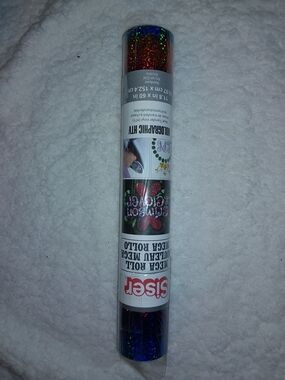Holographic Heat Transfer Vinyl Roll - Red and Blue